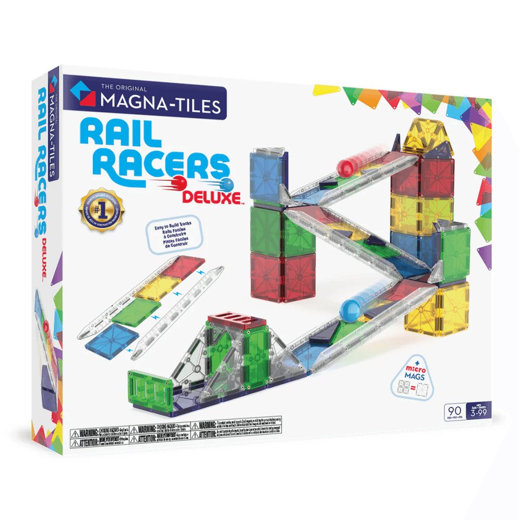 455-0199da08-6788-72ed-bed7-b55738f1bbb7.png Rail Racers Deluxe™ 90 Piece Set MAGNA-TILES® - Imagen 1